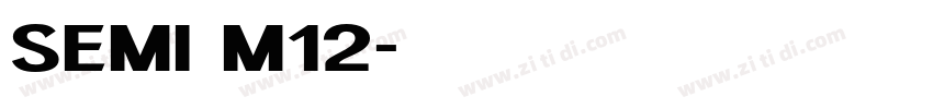SEMI M12字体转换